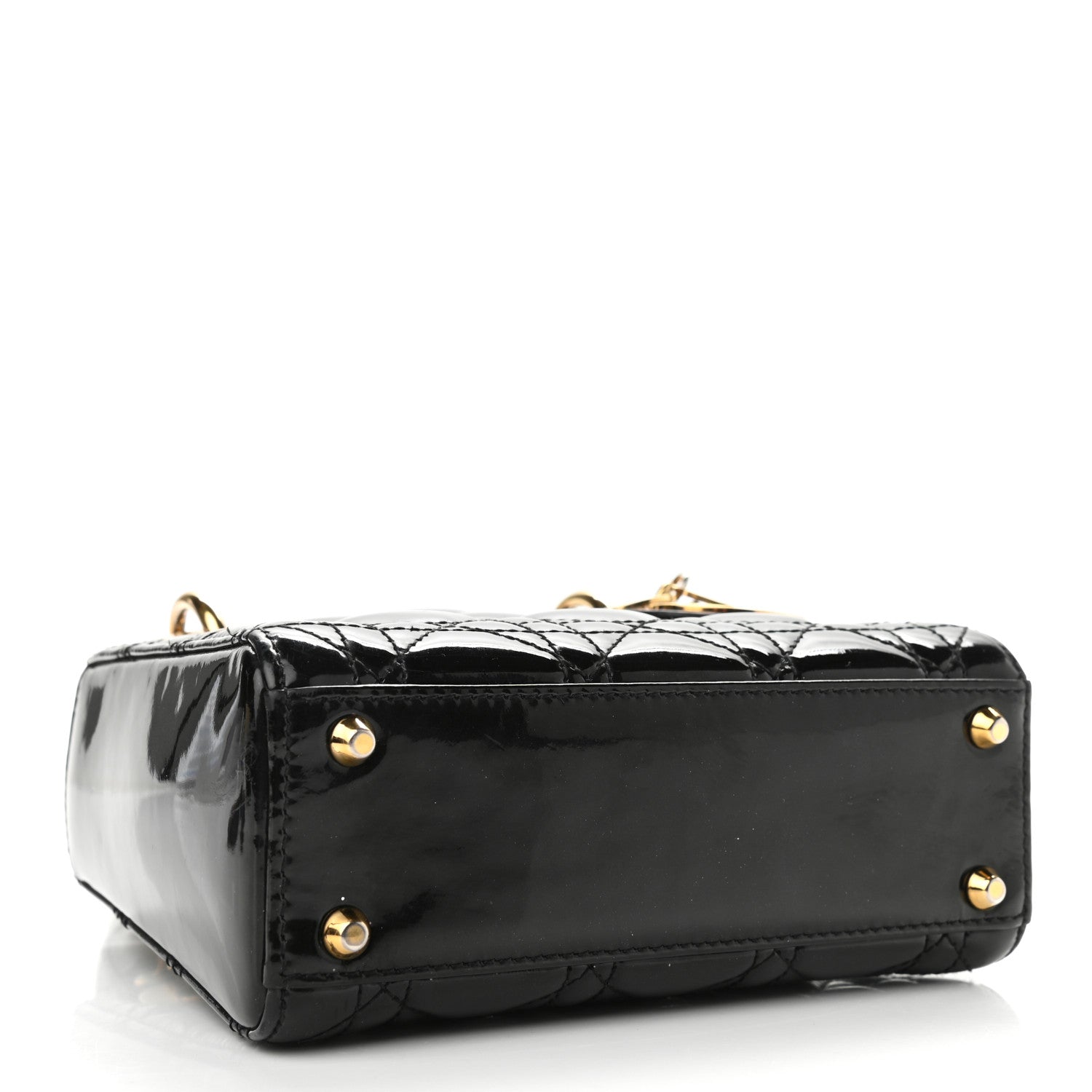 Christian Dior Patent Cannage Mini Lady Dior Black 4 of 13