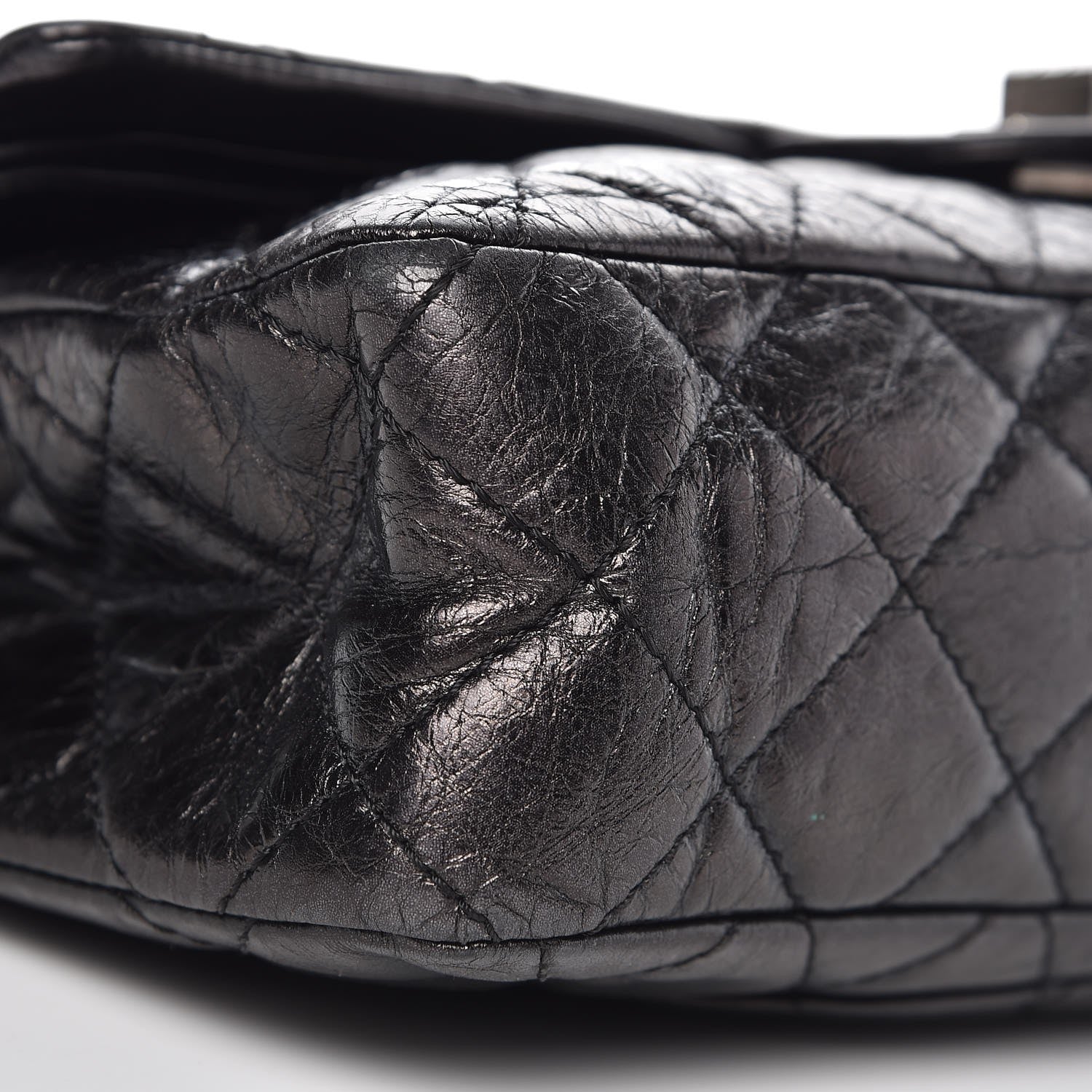 Chanel Metallic Aged Calfskin Quilted 2.55 Reissue 227 Flap Dark Silver 9 of 18