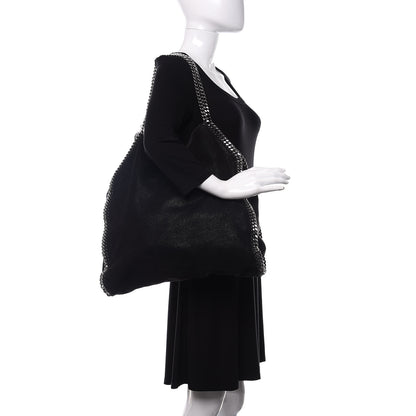 Stella McCartney Shaggy Deer Big Falabella Tote Black 2 of 9