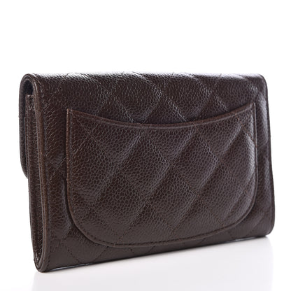 Chanel Caviar Quilted Small Flap Wallet Brown 3 of 9