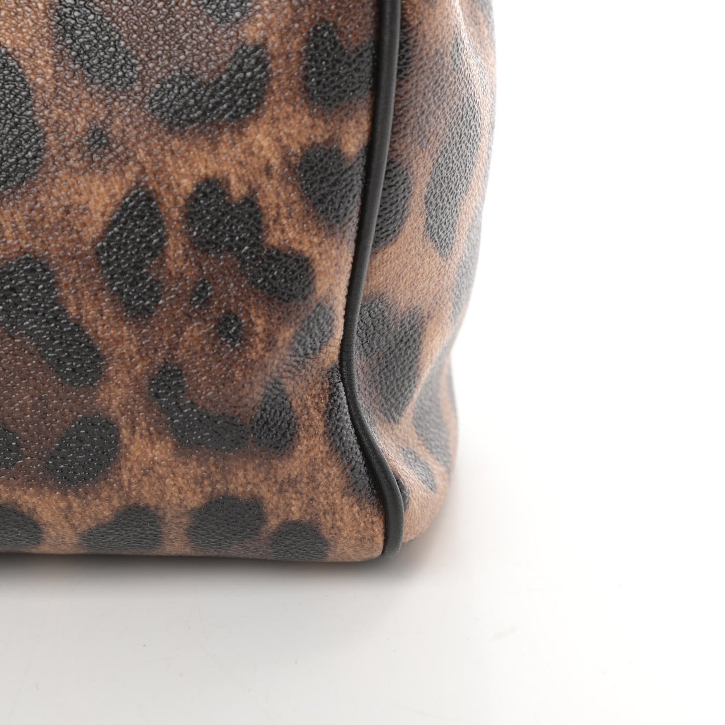 Dauphine Leopard Print Large Miss Sicily Satchel Black
