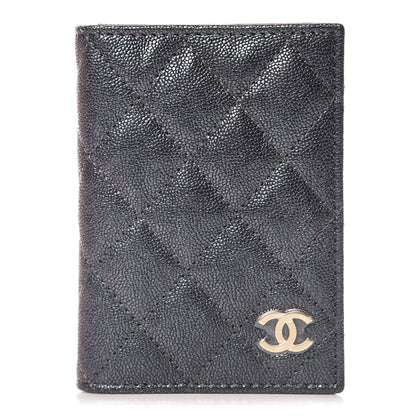 Chanel Iridescent Caviar Quilted Card Holder Wallet Black 1 of 10