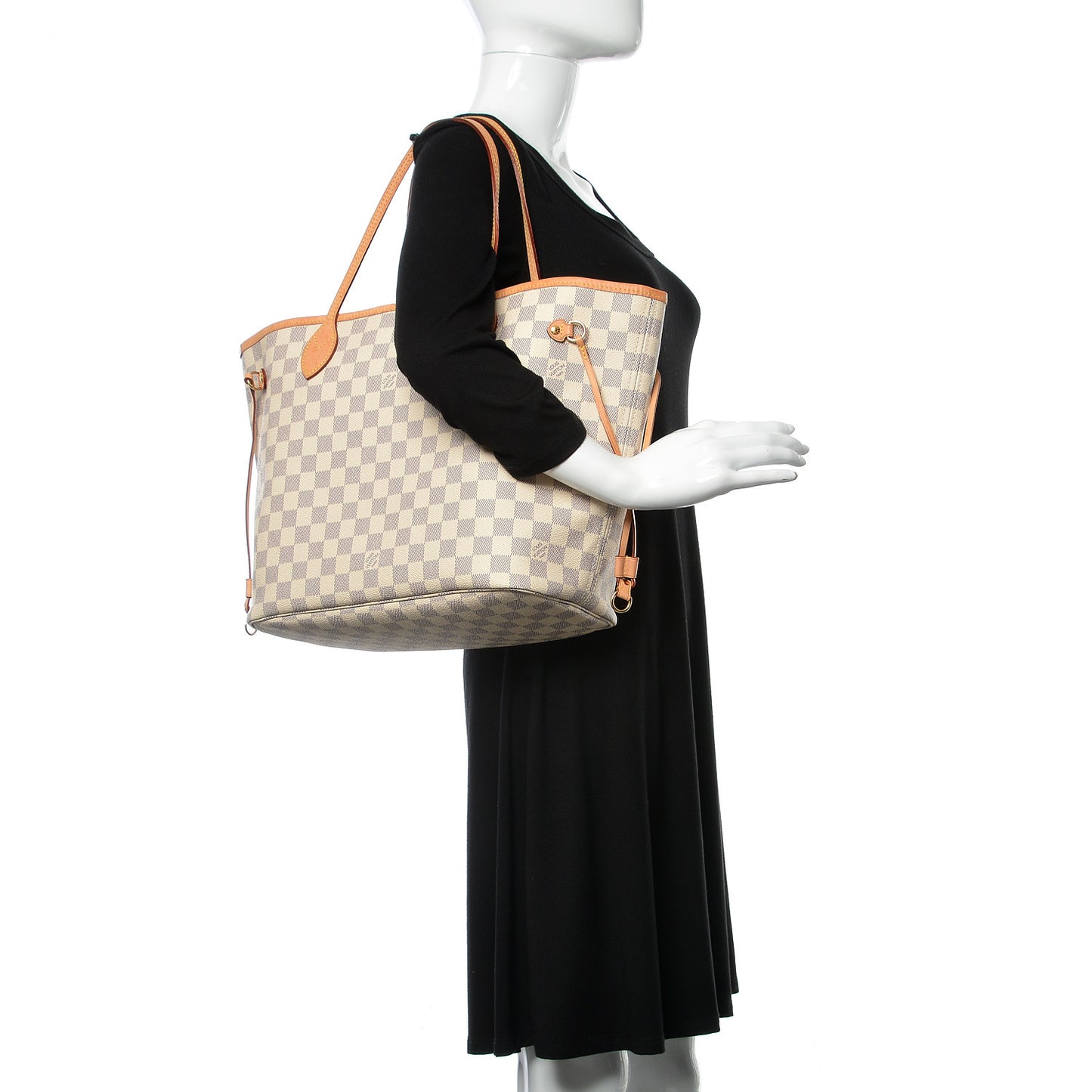 Damier Azur Neo Neverfull MM Rose Ballerine