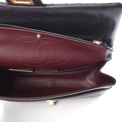 Chanel Aged Calfskin Chevron Quilted 2.55 Reissue 226 Flap Black 8 of 10