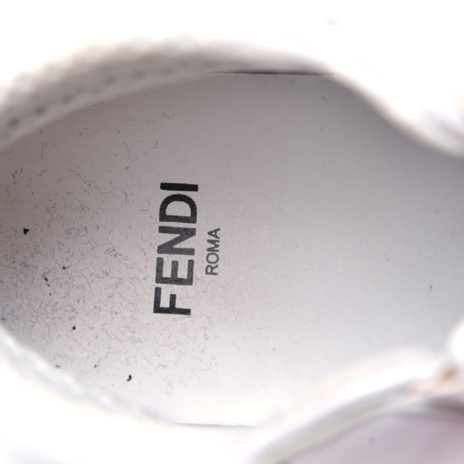 Fendi Nappa Macro FF Embossed Womens High Top Sneakers 35.5 White Ice 6 of 6