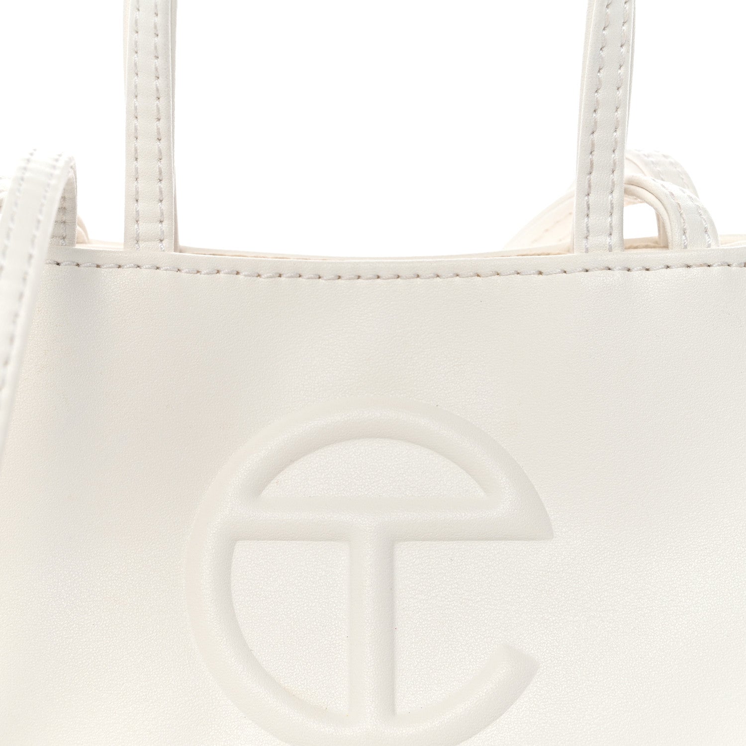 Telfar Vegan Leather Small Shopping Bag White 1828278 – FASHIONPHILE