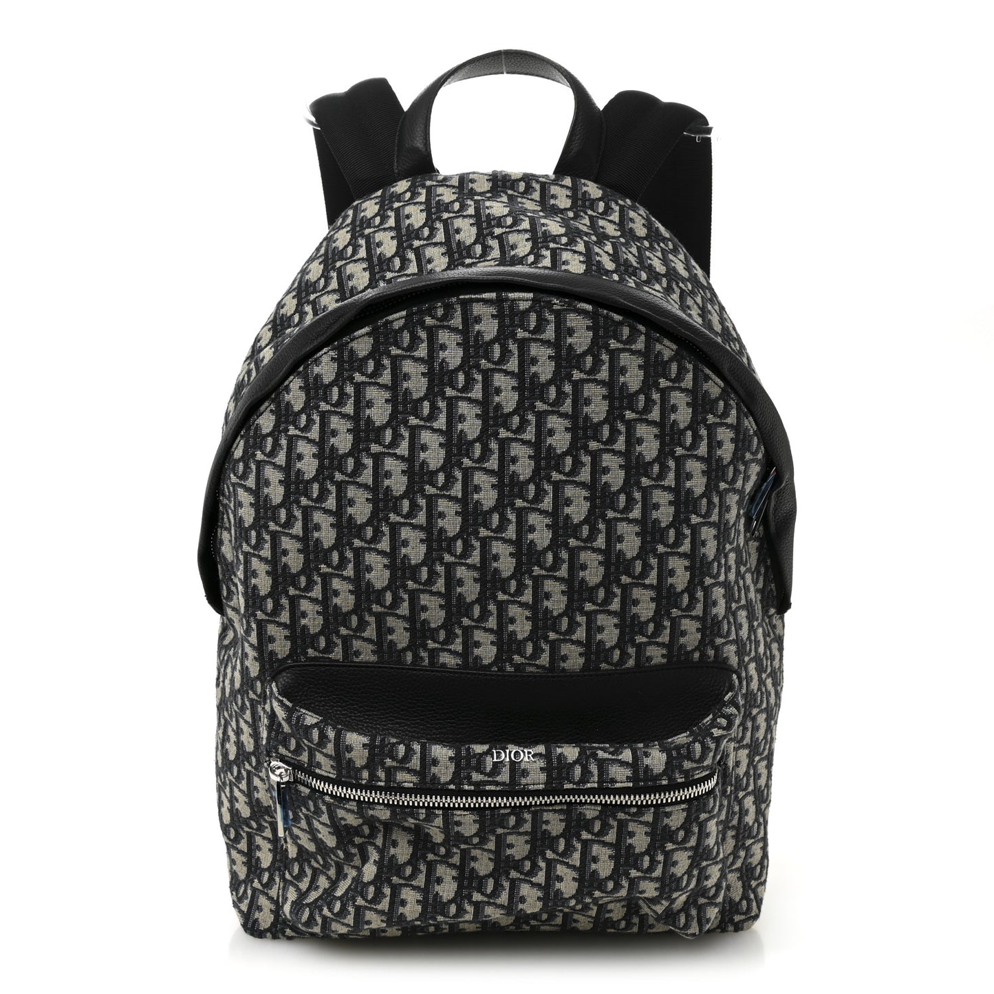 Oblique Calfskin Rider Backpack Beige Black