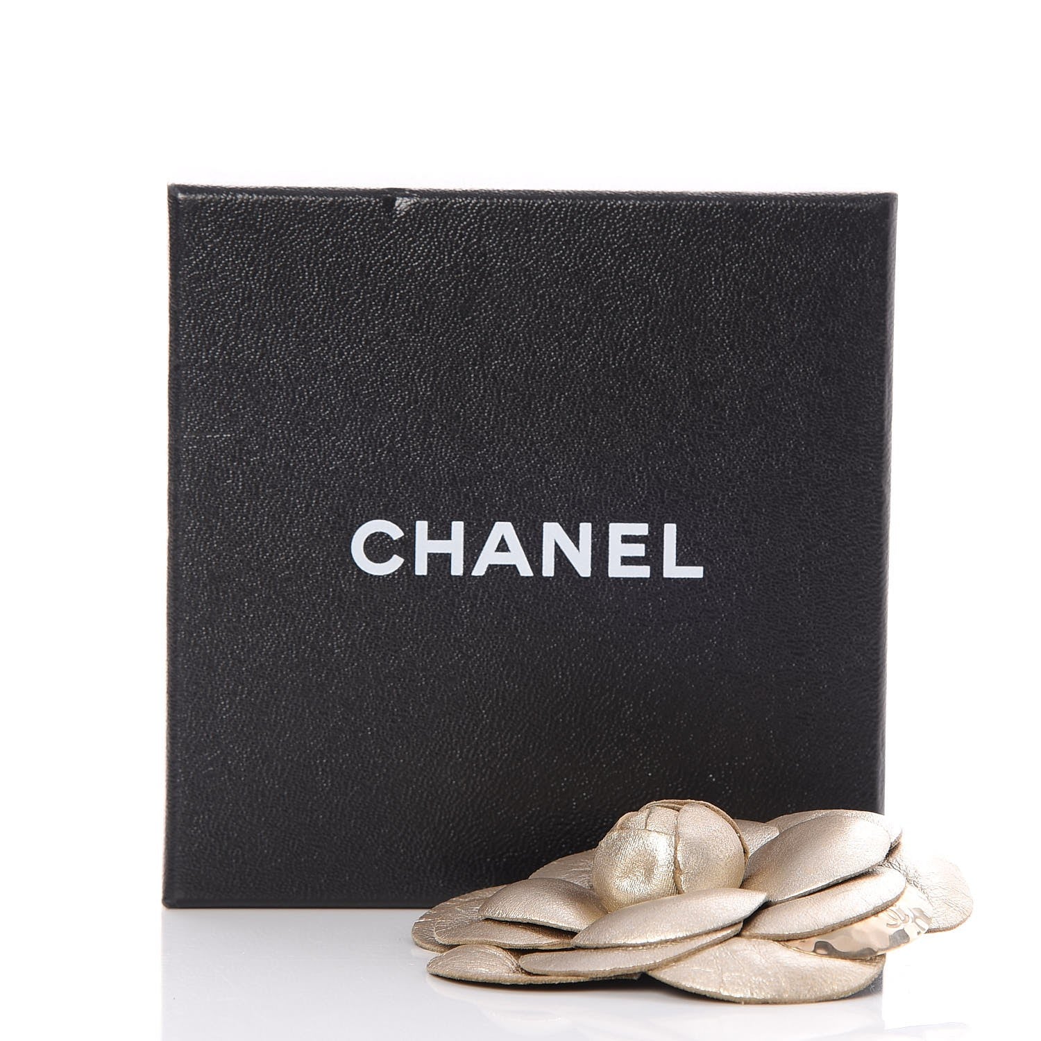 Chanel Metallic Lambskin Camellia Brooch Gold 5 of 5