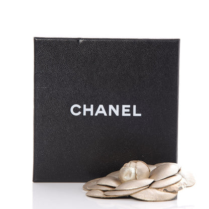 Chanel Metallic Lambskin Camellia Brooch Gold 5 of 5