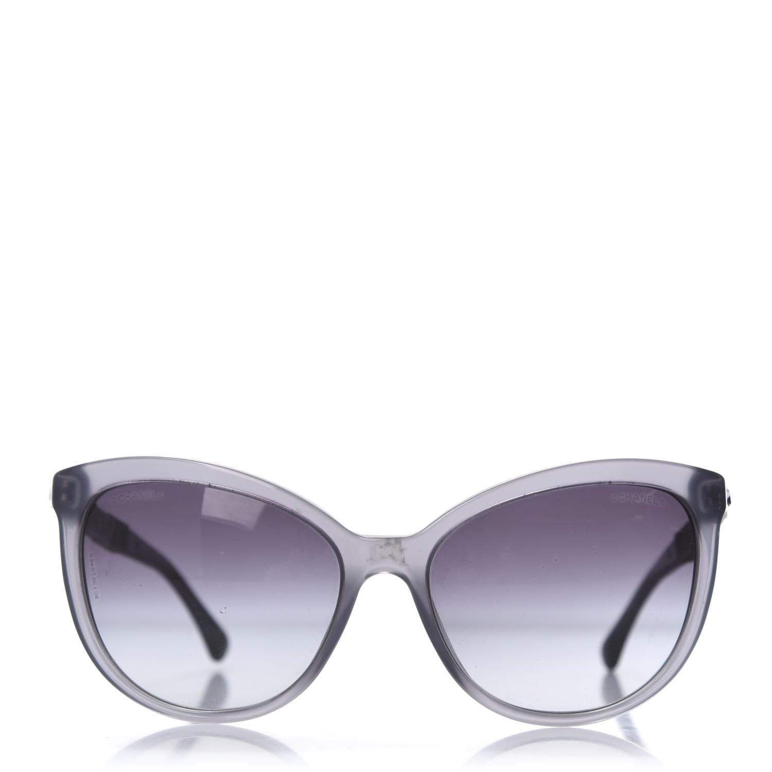 Chanel Crystal Baguette Cat Eye Bijou Sunglasses 5307-B Grey 3 of 8