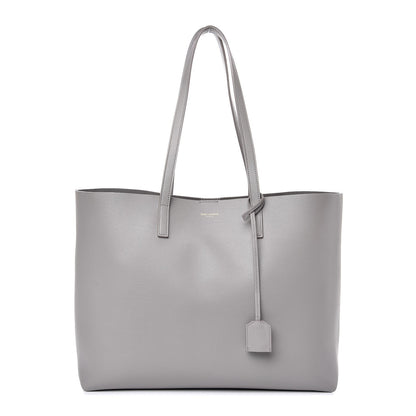Saint Laurent Calfskin Large Shopping Tote Light Gray 1 of 8