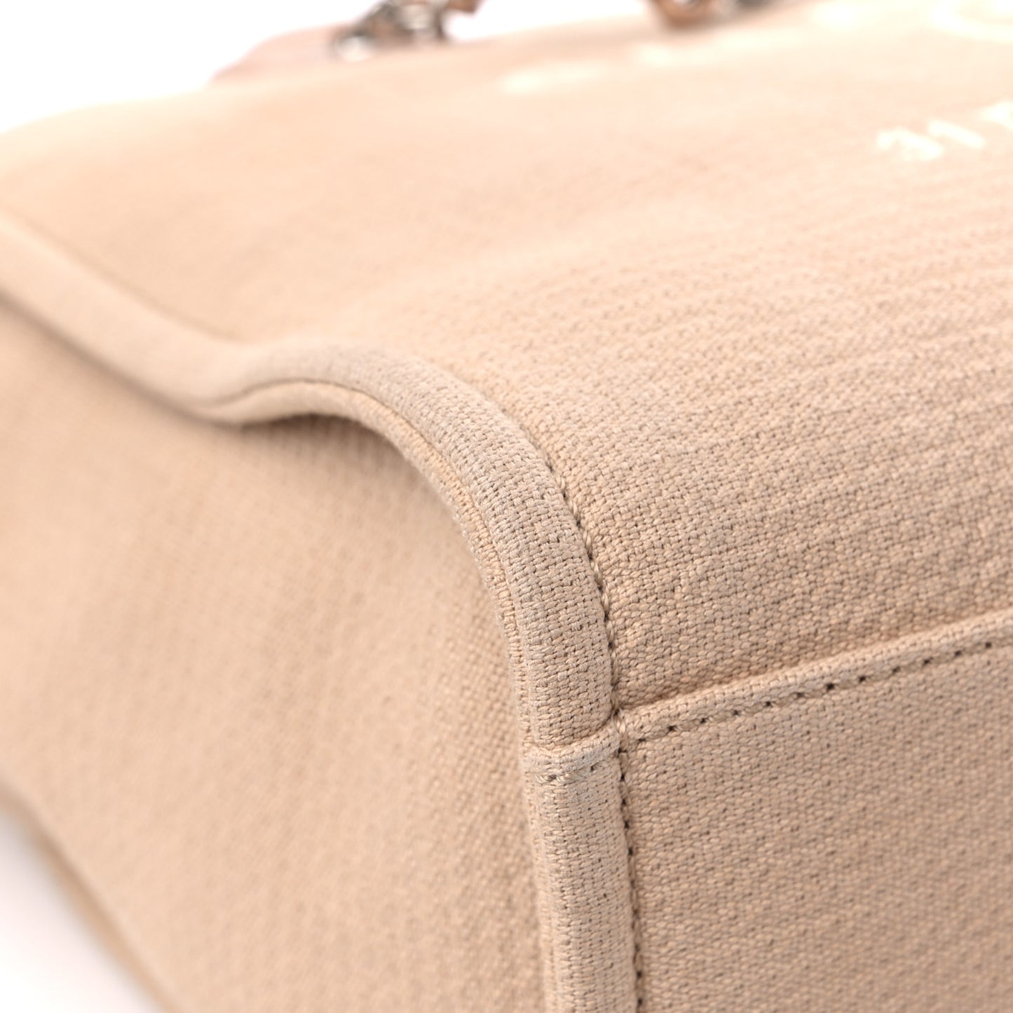 Mixed Fibers Small Deauville Tote Beige