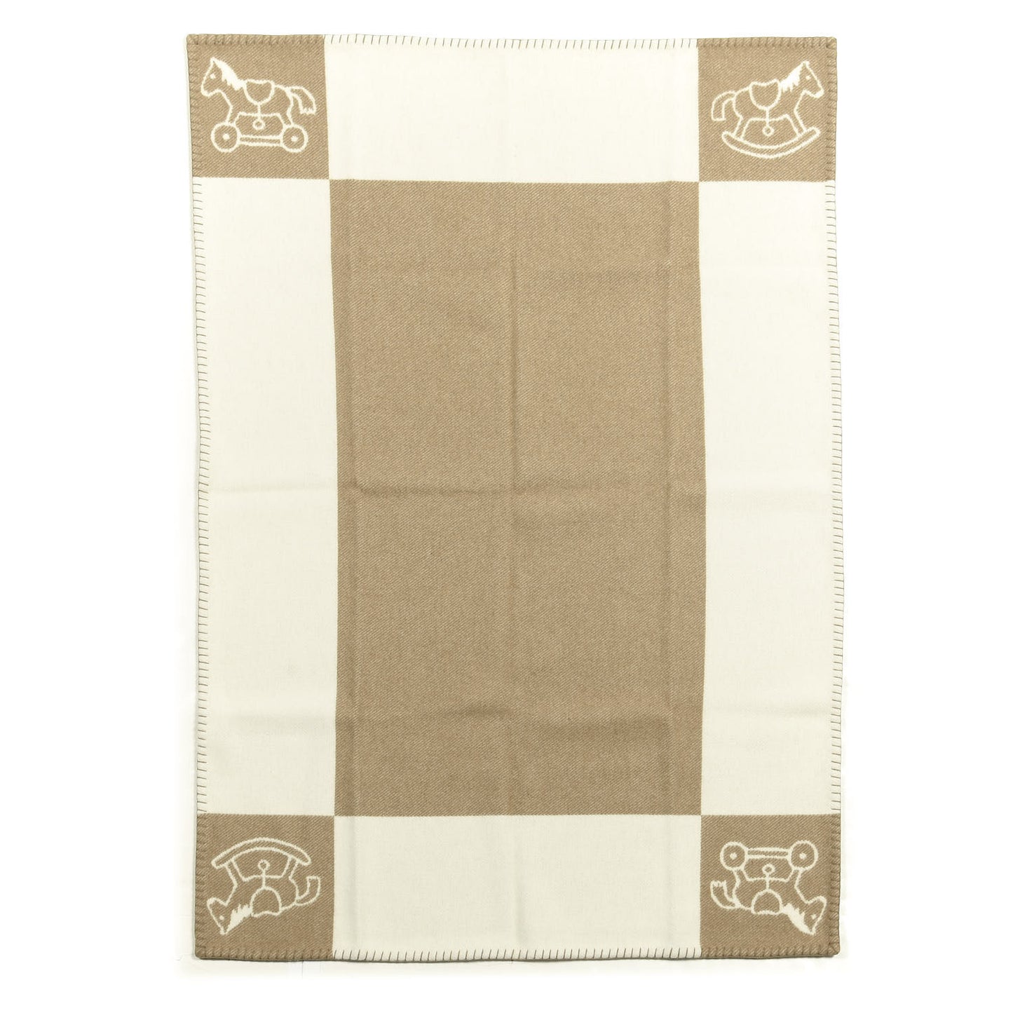 Wool Cashmere Adada Avalon Baby Blanket Noisette