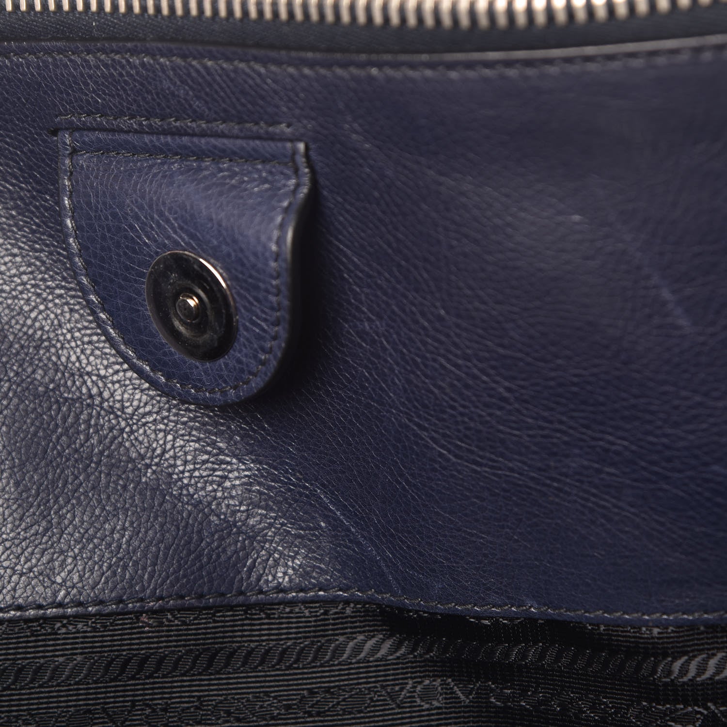Prada Glace Calf Twin Pocket Tote Baltico 12 of 16