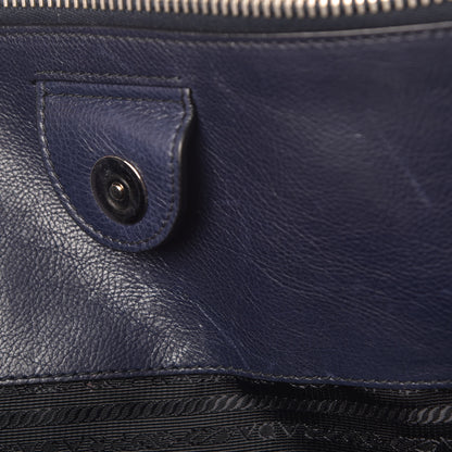 Prada Glace Calf Twin Pocket Tote Baltico 12 of 16