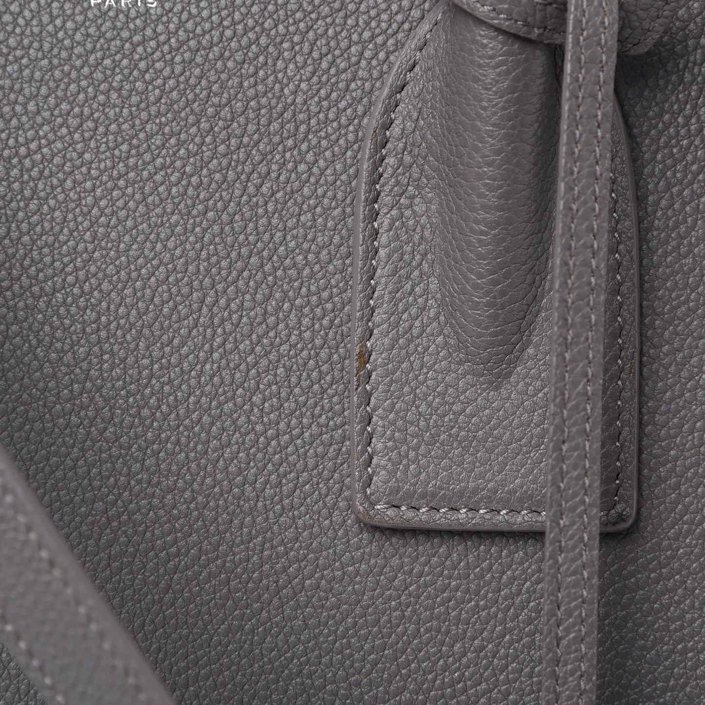 Grained Calfskin Small Sac De Jour Fog