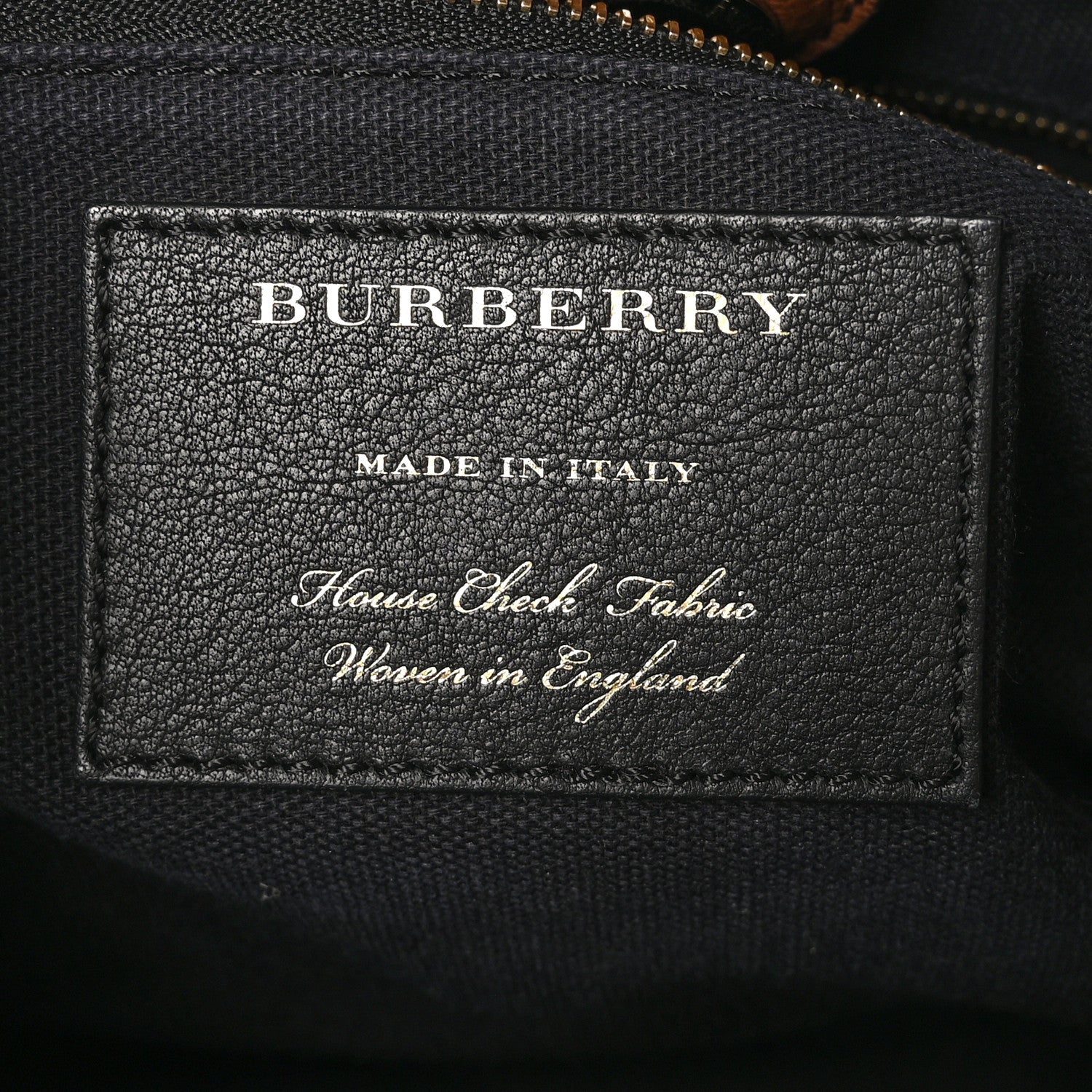 Burberry Grainy Calfskin House Check Medium Banner Tote Dark Sand 8 of 13