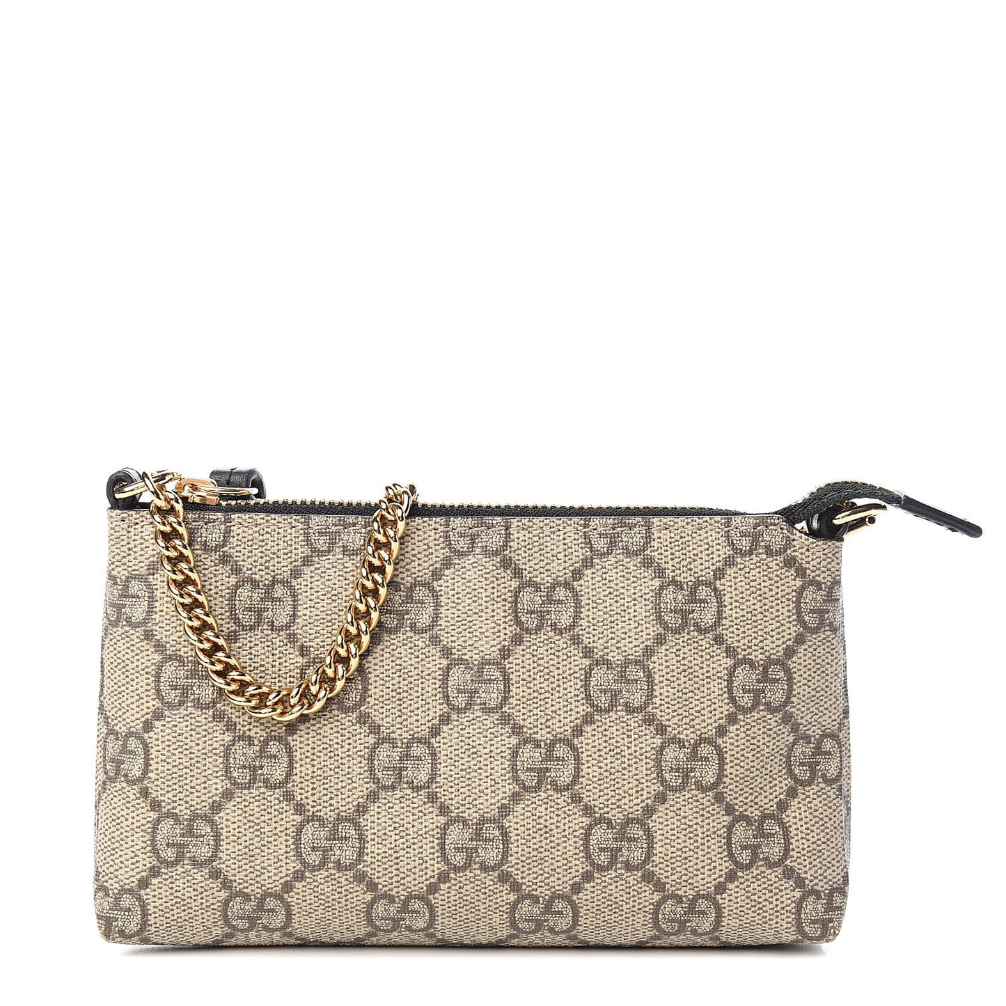 GG Supreme Monogram Mini Chain Bag Beige Black