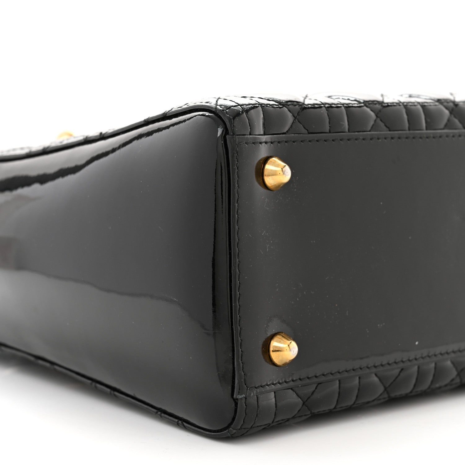 Christian Dior Patent Cannage Large Lady Dior Black 9 of 13
