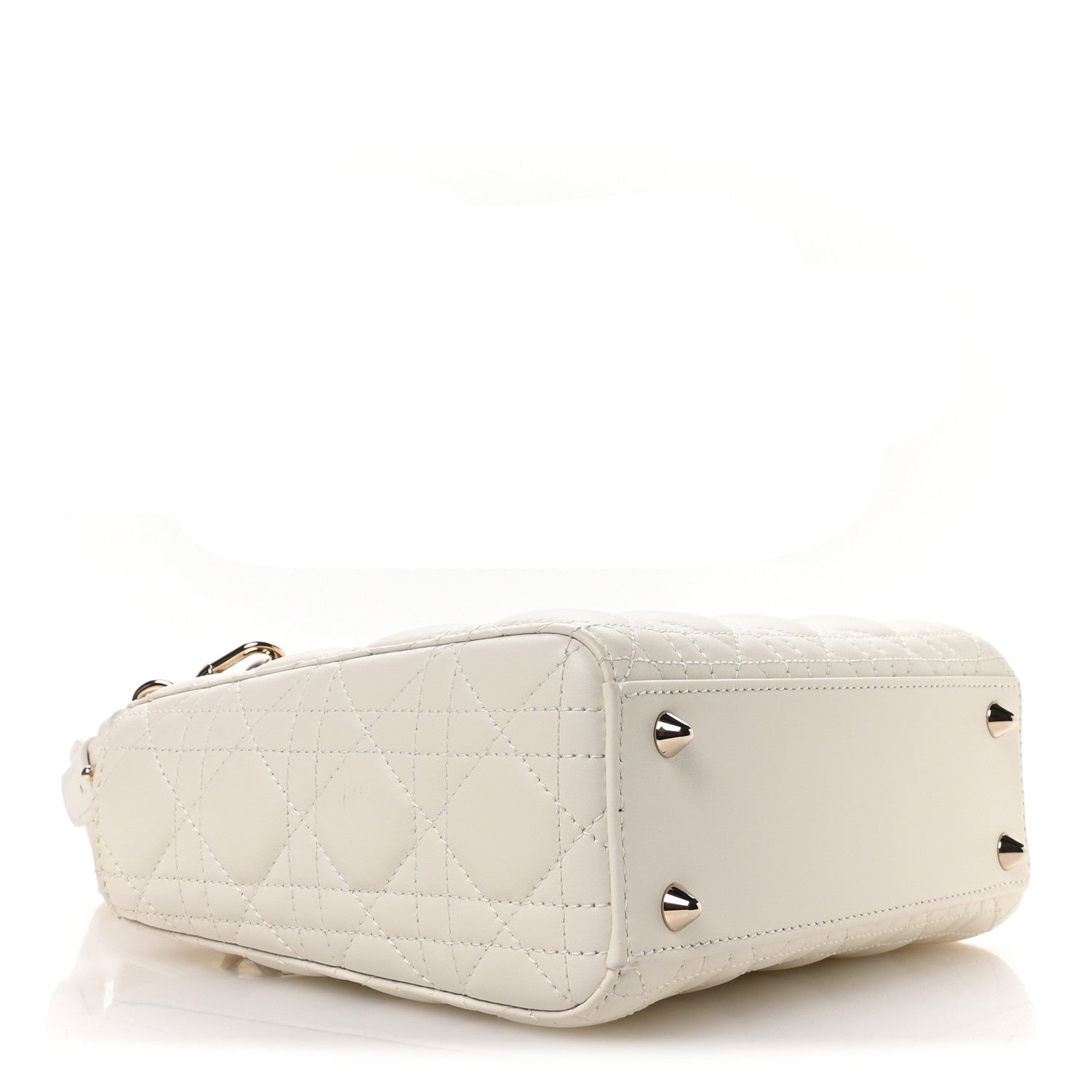 Christian Dior Lambskin Cannage Small My ABCDior Lady Dior White 4 of 11