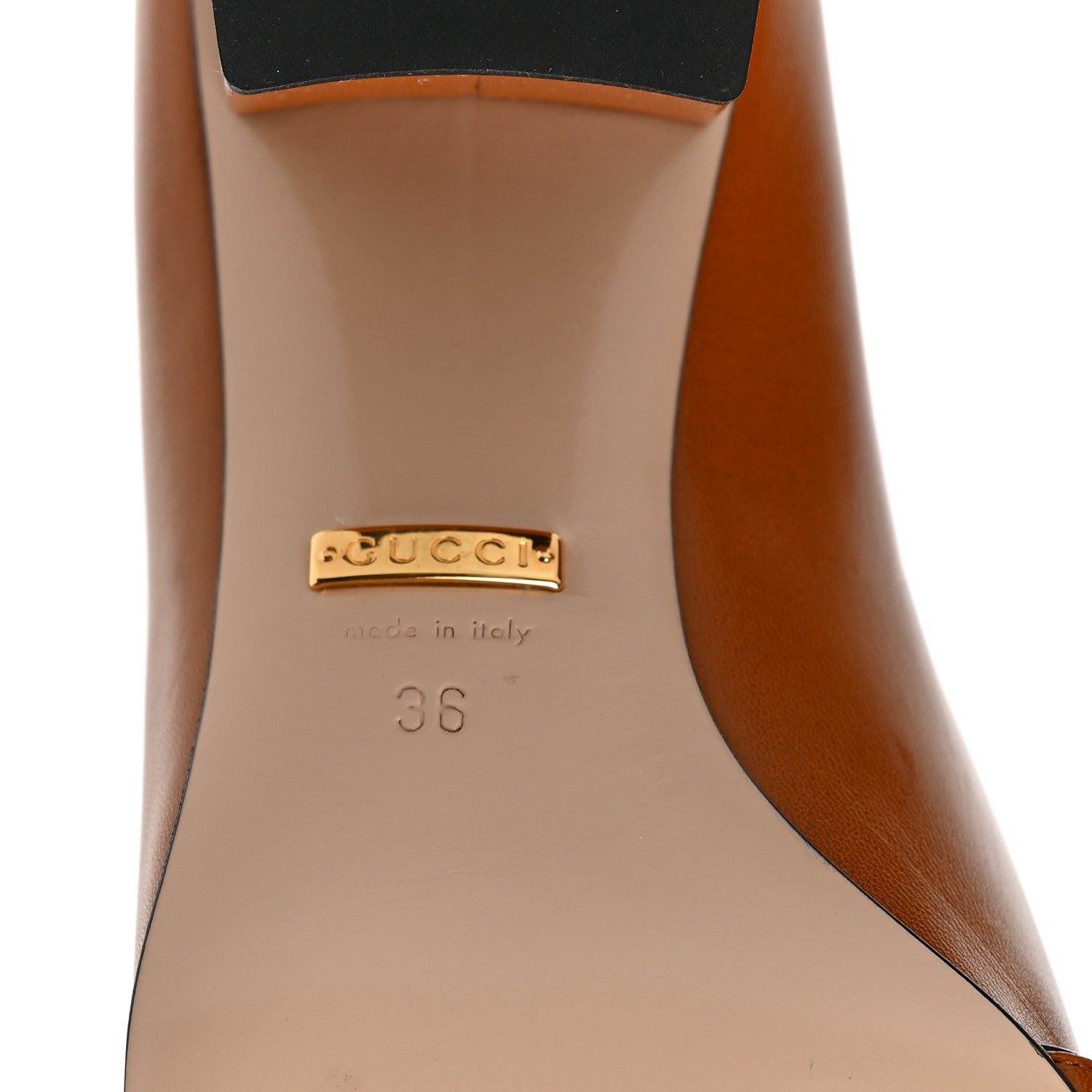 Gucci Malaga Kid GG Marmont Fringe 50mm Loafer Pumps 36 Cognac 6 of 9