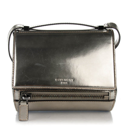 Givenchy Metallic Calfskin Mini Pandora Box Crossbody Bag Gunmetal 1 of 7