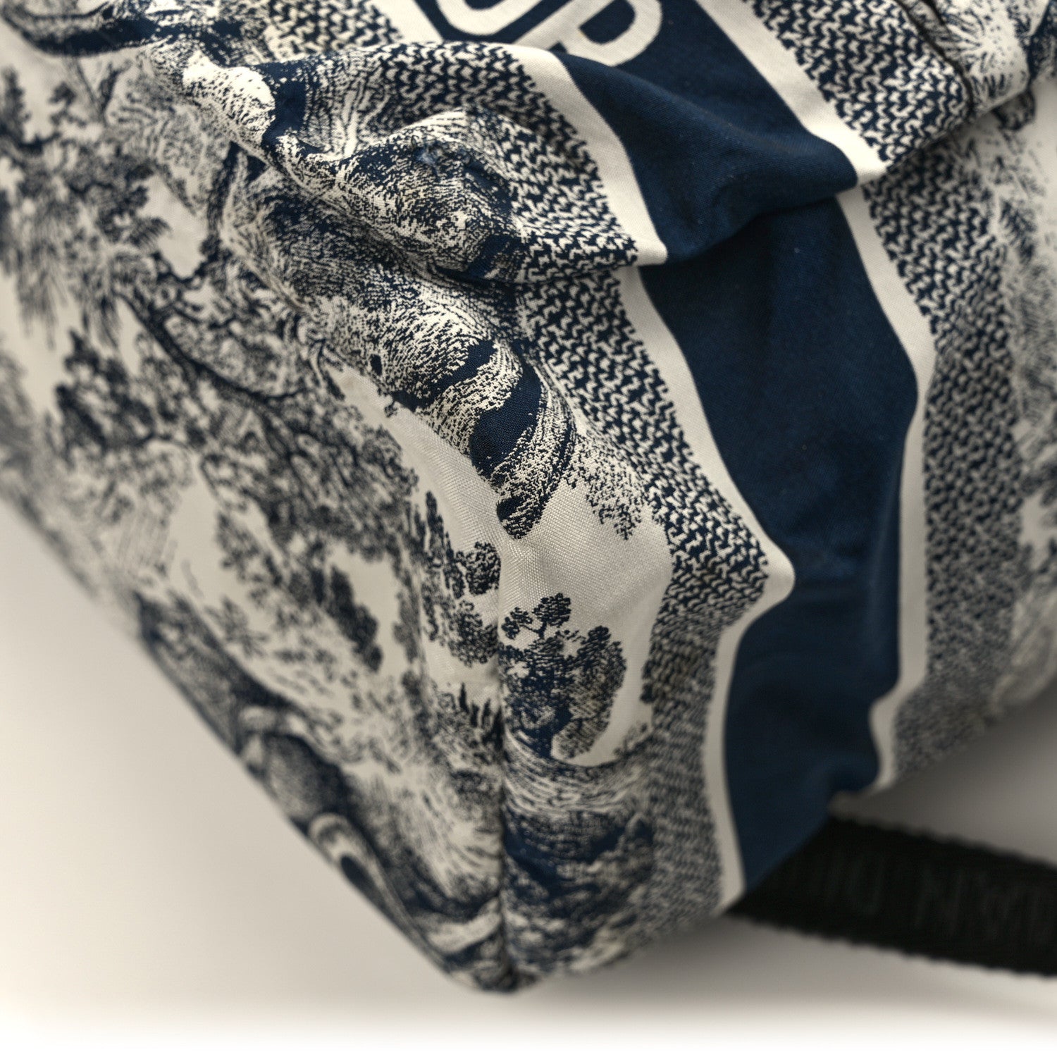 Christian Dior Nylon Technical Fabric Toile De Jouy Small Diortravel Backpack Blue 11 of 11