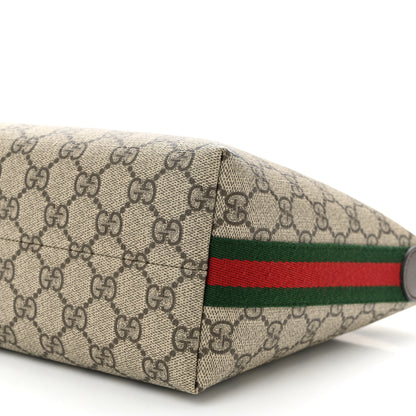 Gucci GG Supreme Monogram Textured Calfskin Web Super Mini Ophidia Shoulder Bag Beige Ebony New Acero 10 of 10