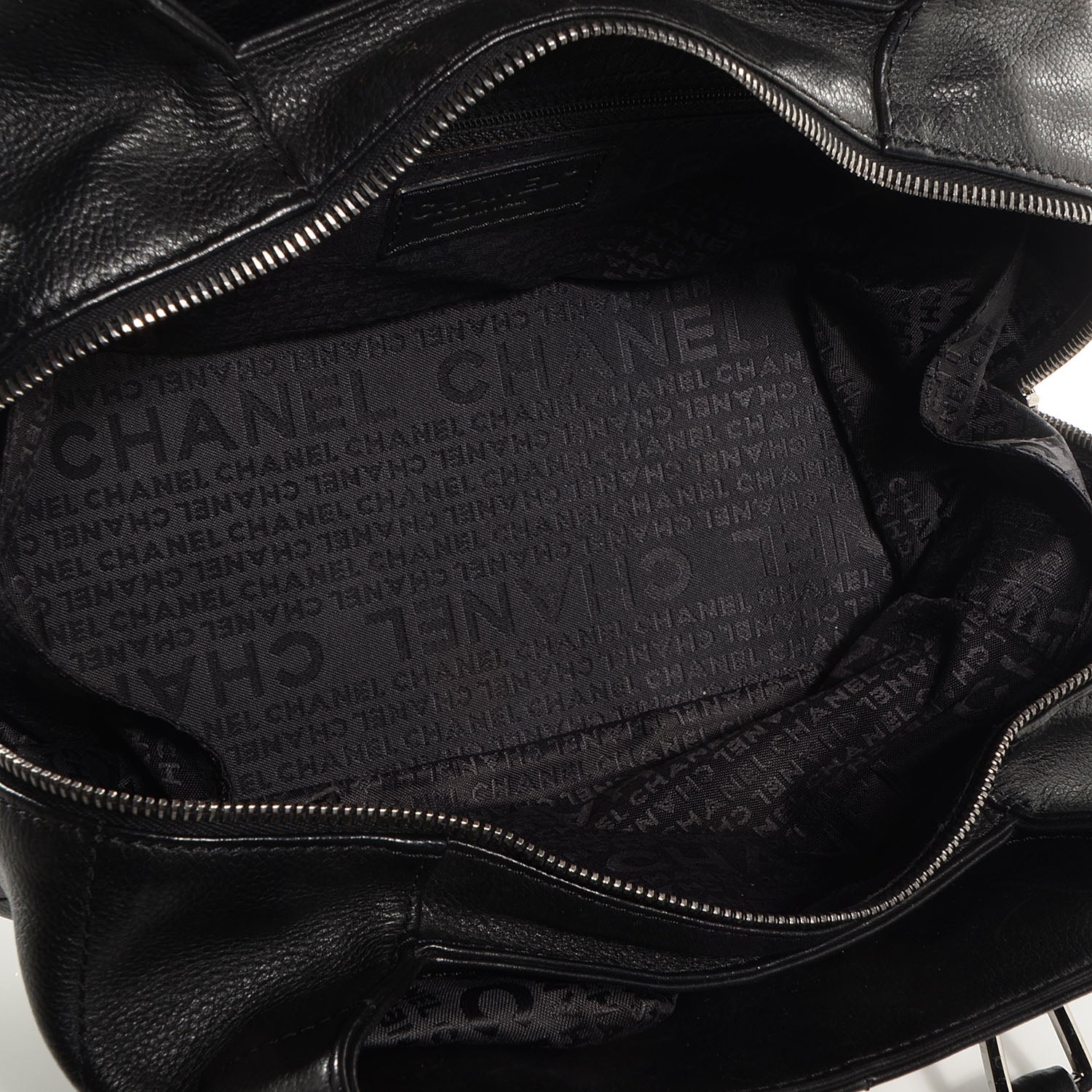 Chanel Caviar Square Stitched Medium Tote Black 5 of 8