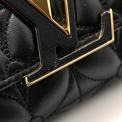 Louis Vuitton Padded Monogram Lambskin Capucines Compact Maxi Wallet Black 7 of 9