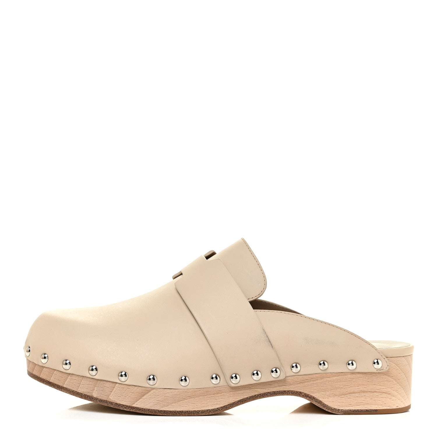 Hermes Calfskin Calya Mules 39 Hetre 1 of 14