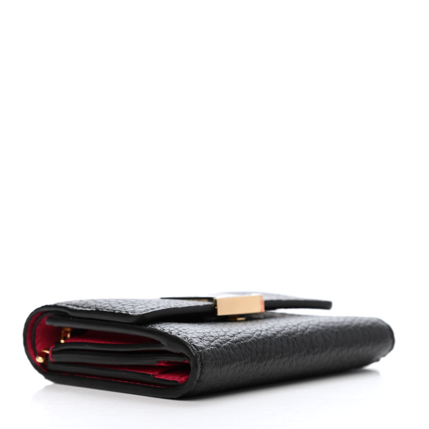 Louis Vuitton Taurillon Capucines Compact Wallet Black 4 of 5
