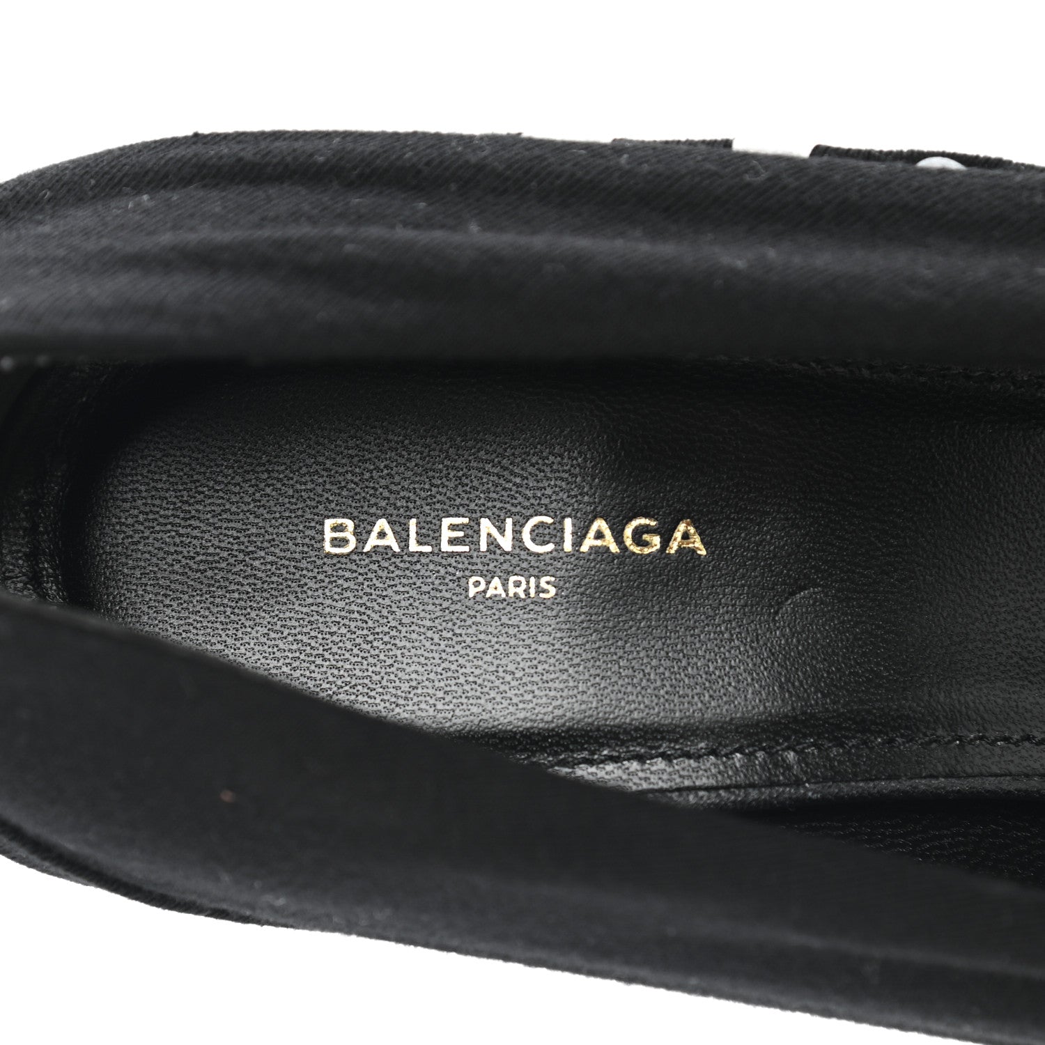 Balenciaga Jersey Crepe Political Campaign Logo Knife 115 Pointed Pumps 38 Black White Rouge 6 of 11