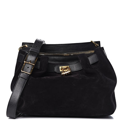 Tom Ford Suede Lock-Front Sling Bag Black 1 of 9