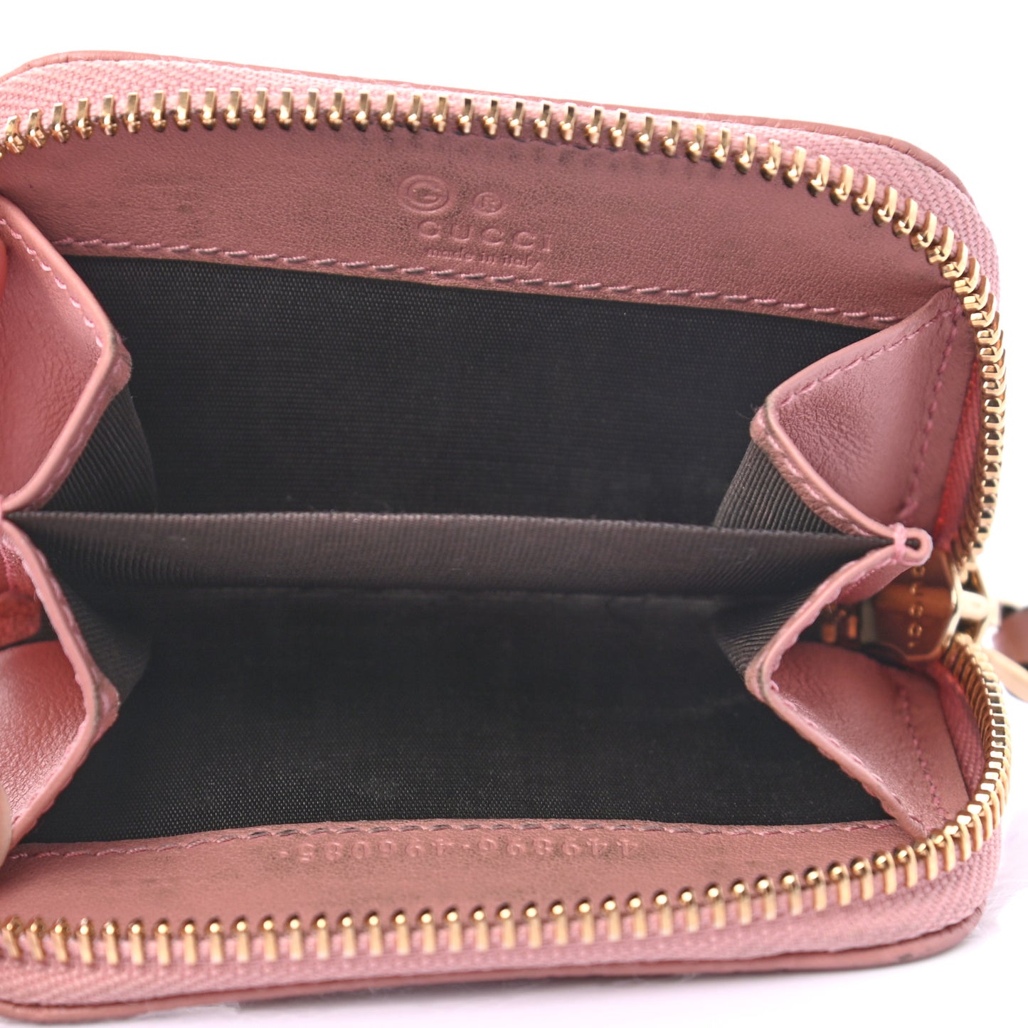 Microguccissima Zip Around Card Case Soft Pink
