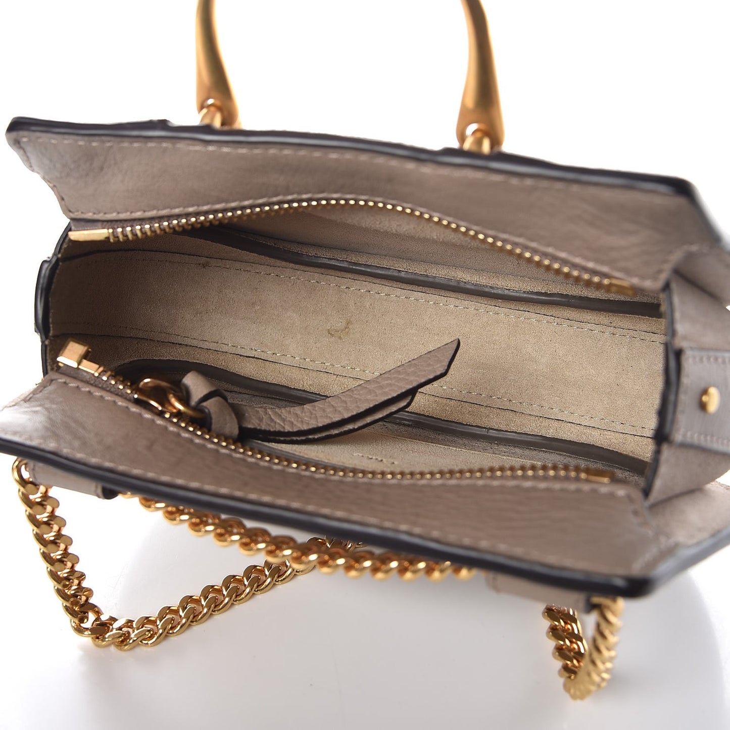 Calfskin Suede Mini Pixie Signature Belt Bag Motty Grey