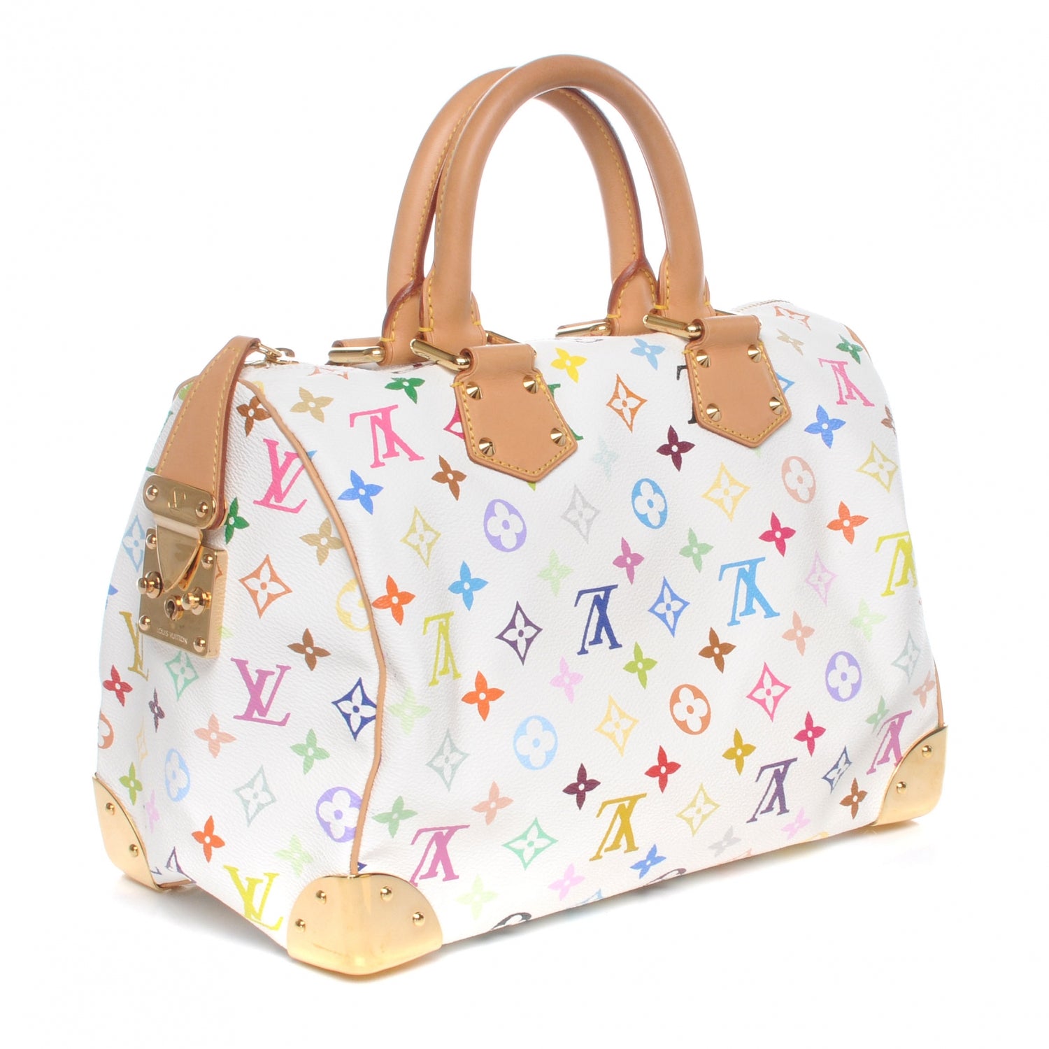 Louis Vuitton Monogram Multicolor Speedy 30 White 3 of 6