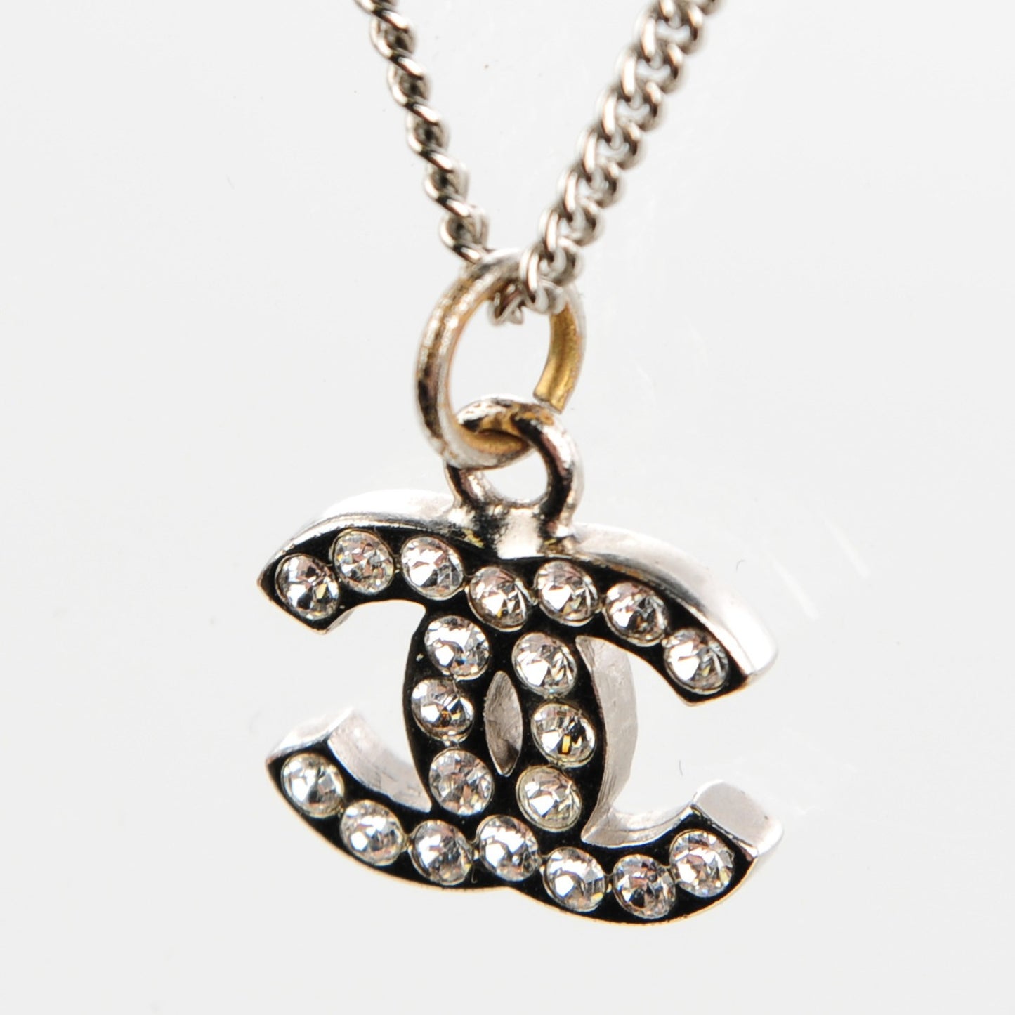 Crystal Timeless CC Necklace Silver