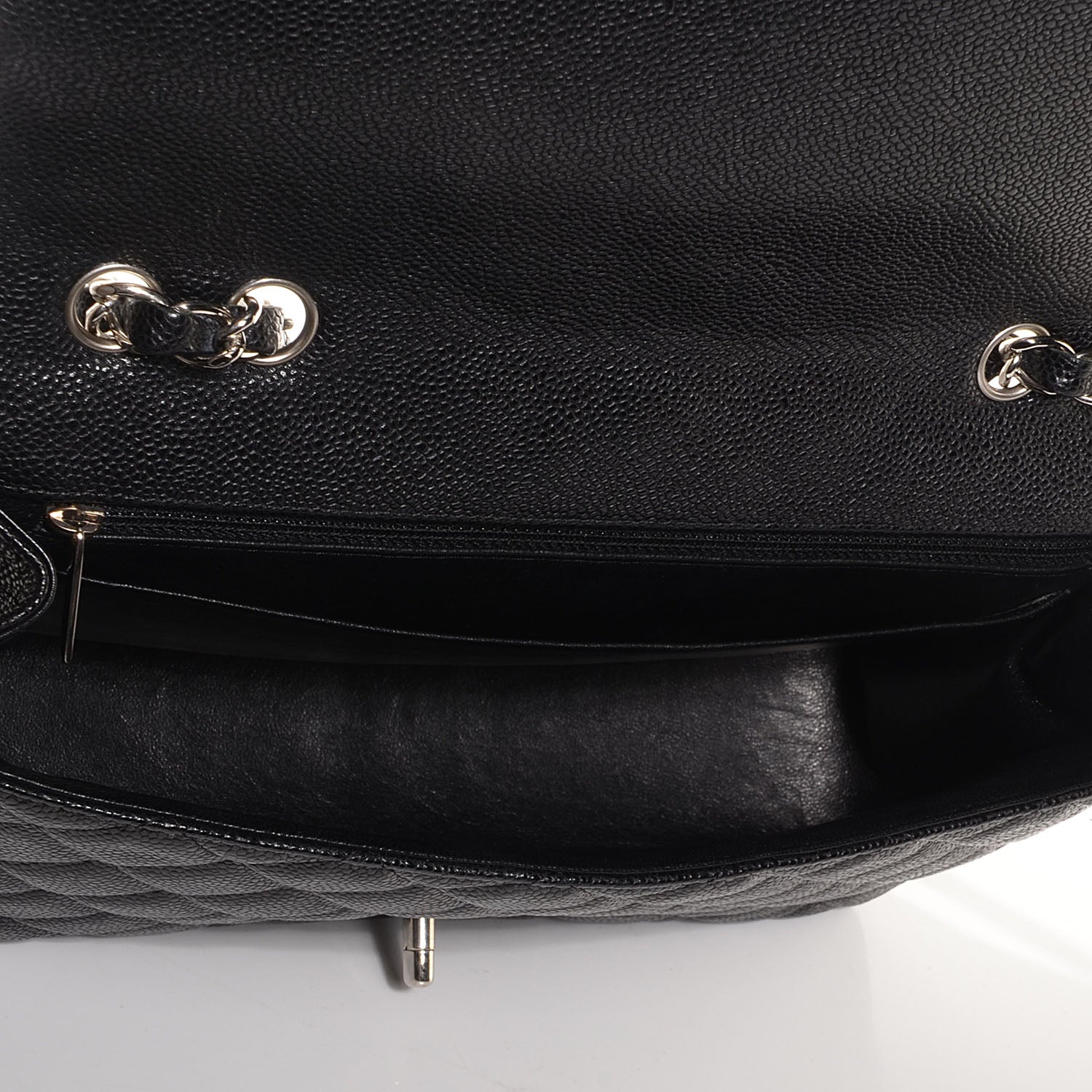 Chanel Caviar Jumbo Single Flap Black 6 of 9
