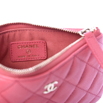Chanel Caviar Quilted Small Cosmetic Case Dark Pink 6 of 8