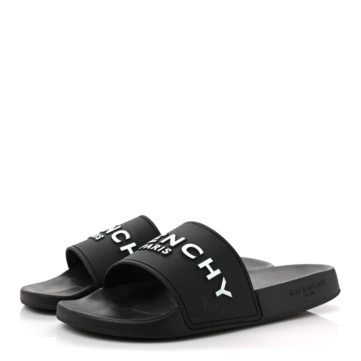 Givenchy Rubber Logo Pool Slide Sandals 42 Black 3 of 7