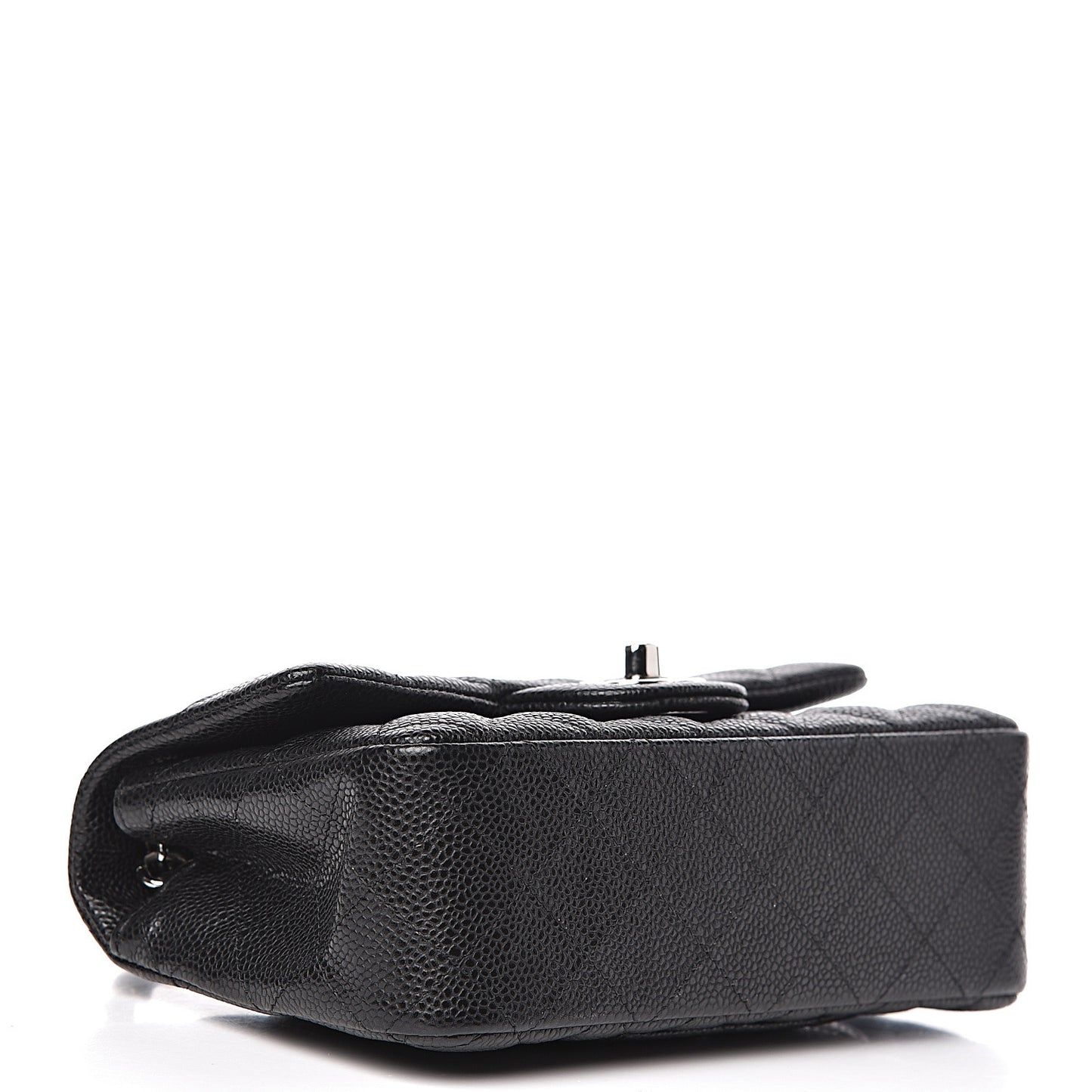 Caviar Quilted Mini Rectangular Flap Black