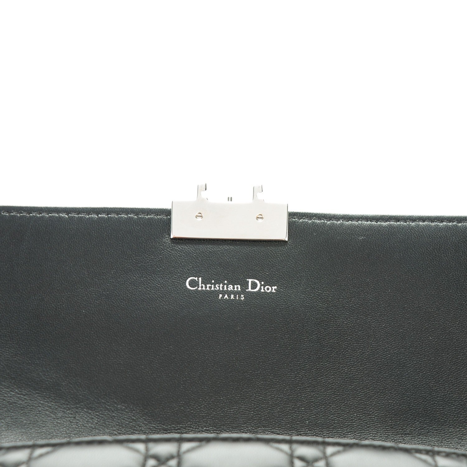 Christian Dior Lambskin Cannage Large Miss Dior Promenade Pouch Black 6 of 8