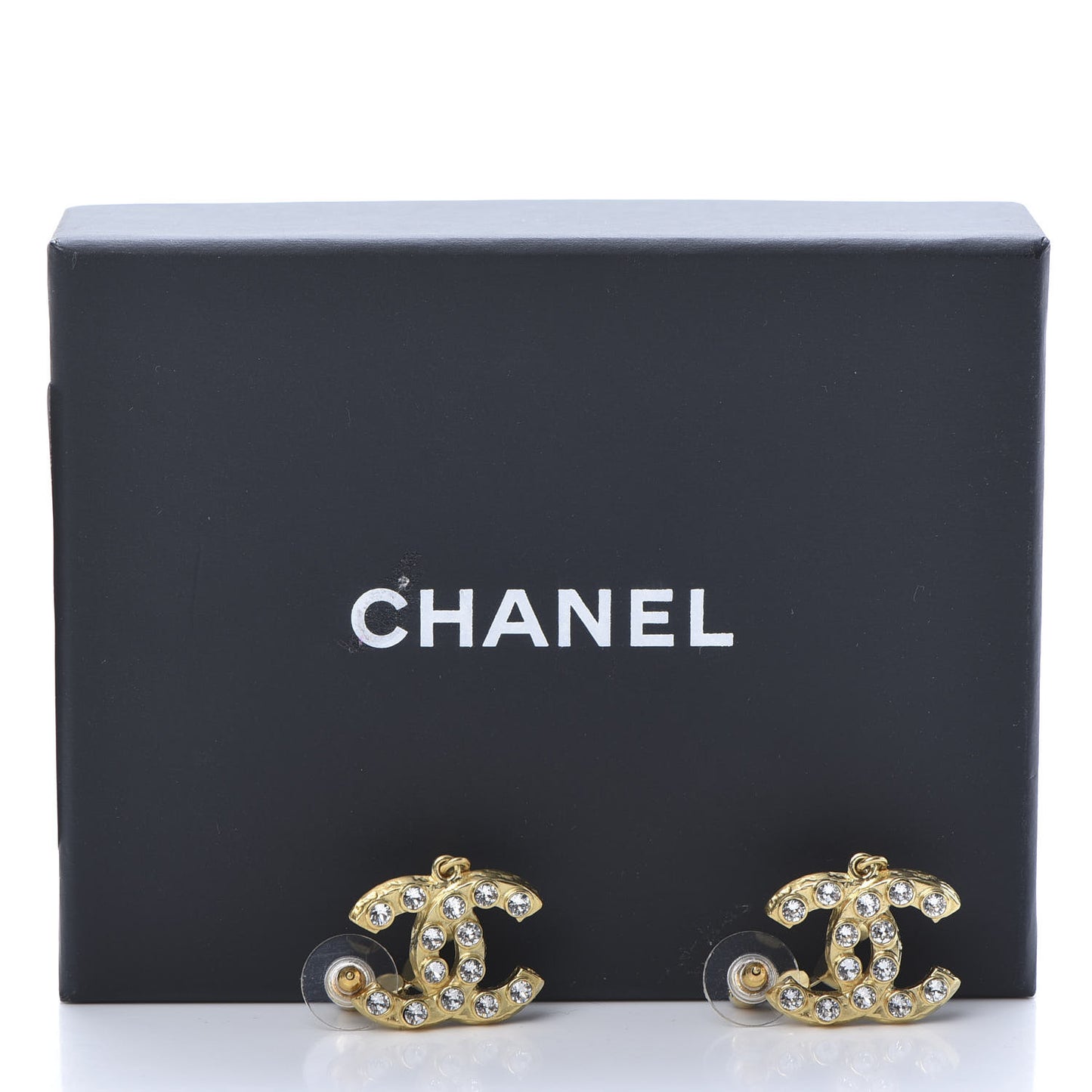 CC Crystal Drop Earrings Gold