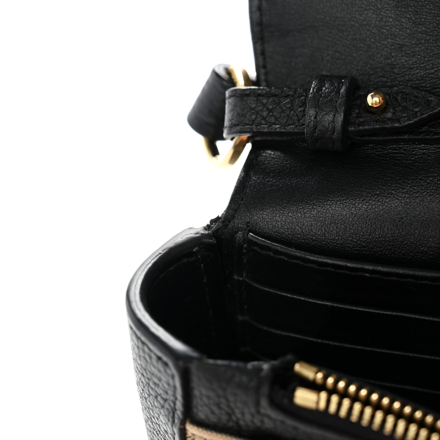 Grainy Calfskin Vintage Check Hampshire Crossbody Black