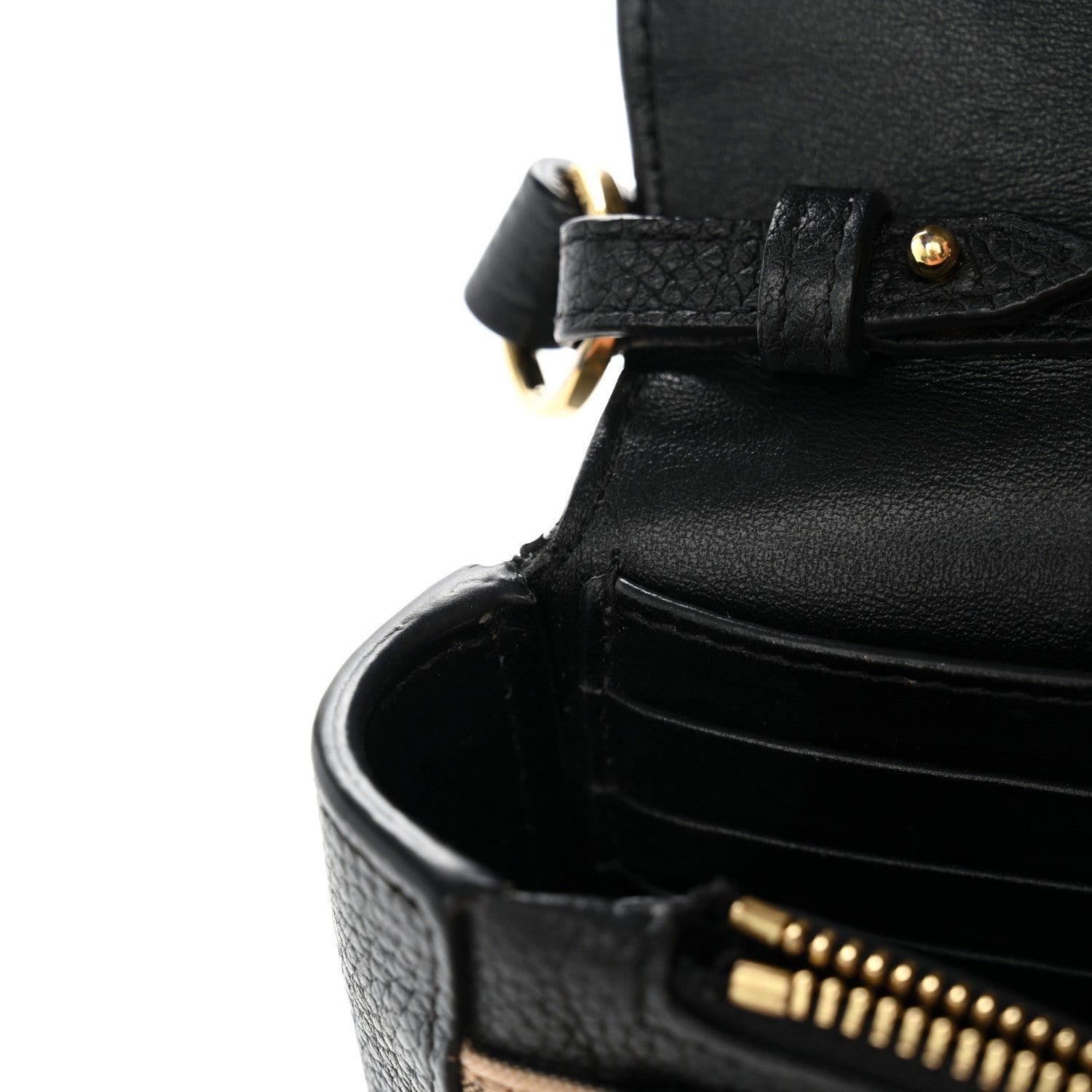 Burberry Grainy Calfskin Vintage Check Hampshire Crossbody Black 14 of 14