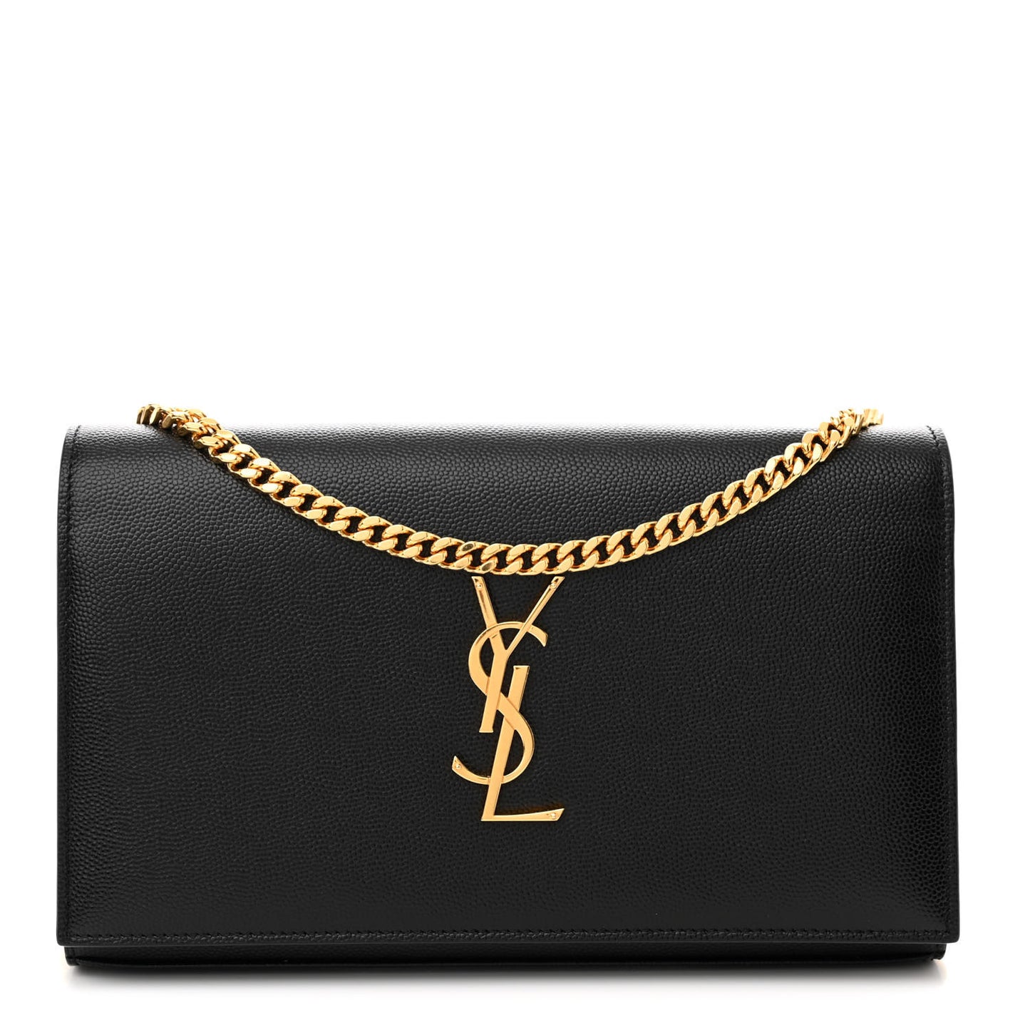 Grain De Poudre Monogram Chain Wallet Black