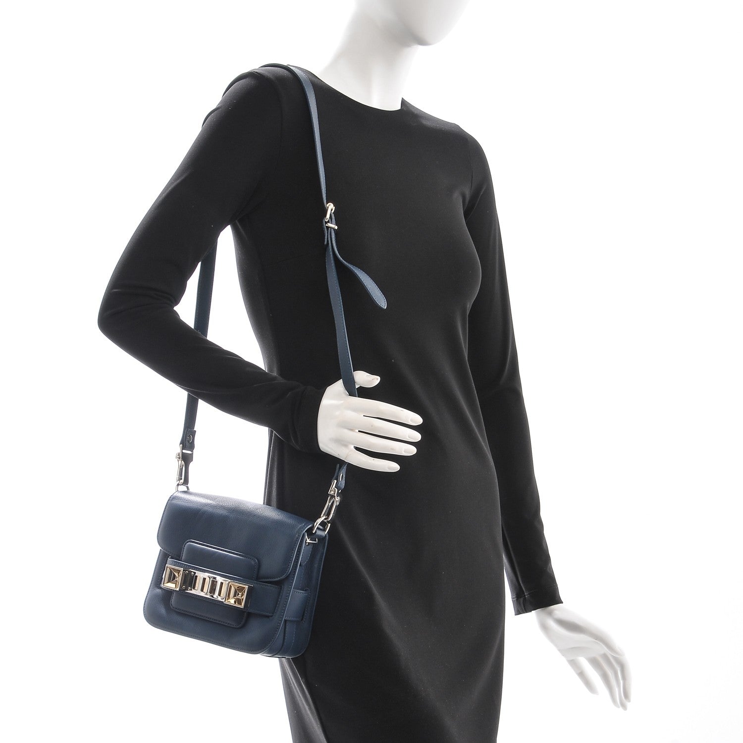 Proenza Schouler Calfskin Tiny PS11 Shoulder Bag Nightclub 2 of 7