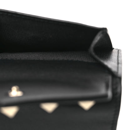 Valentino Garavani Calfskin Small Rockstud Wallet  Black 7 of 11