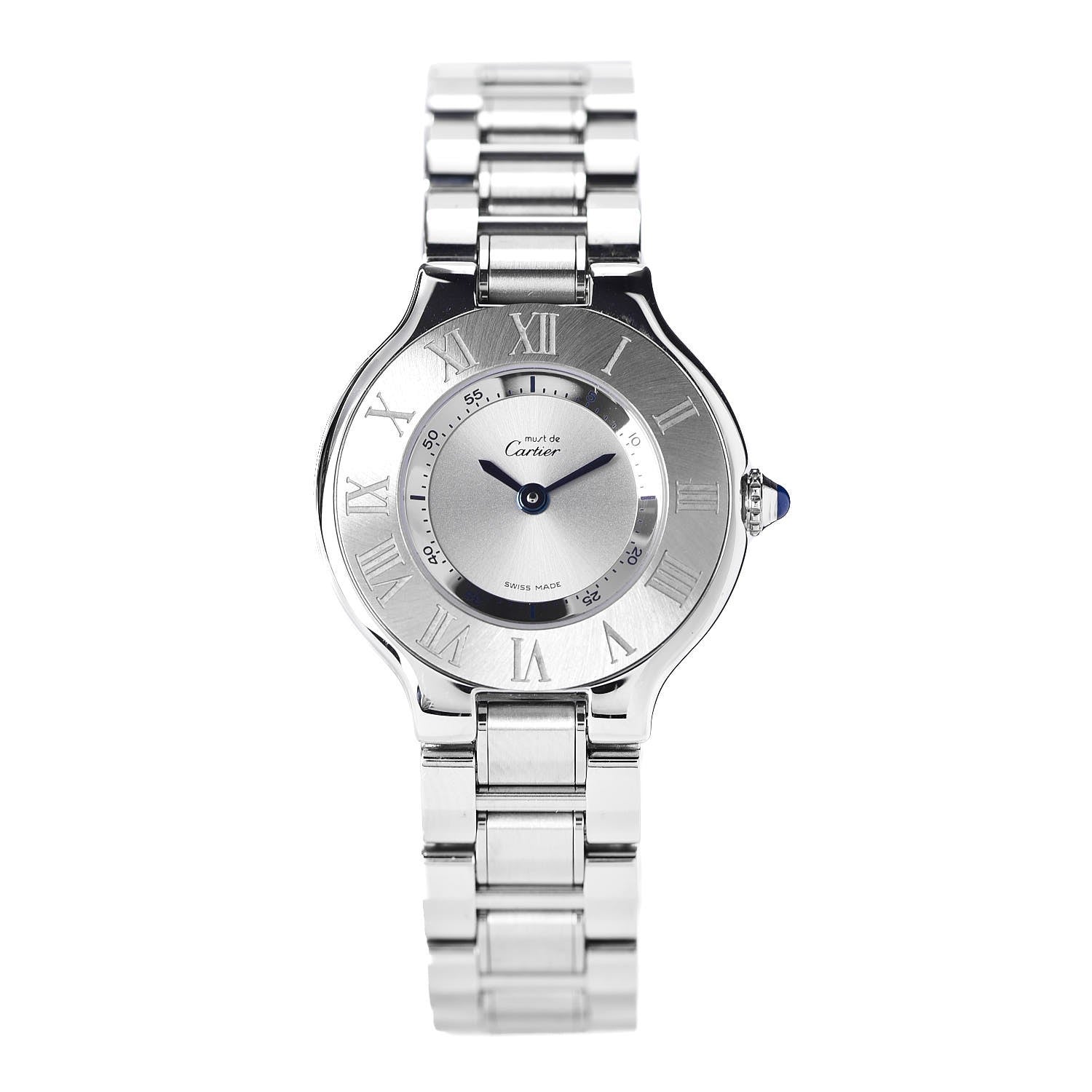 Cartier Stainless Steel 28mm Must De 21 Quartz Watch 1 of 11